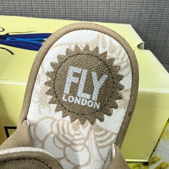 Fly London Women's Beige Wedge Sandals Size 36 Elegant Platform Shoes - Picture 4 of 7